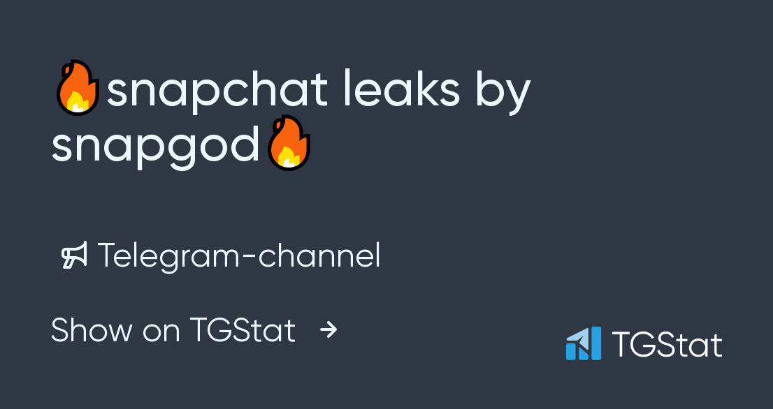 Telegram channel "🔥snapchat leaks by snapgod🔥" — snapgodxyz — TGStat